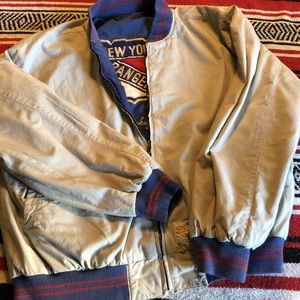 NHL heritage reversible NY Rangers bomber jacket.